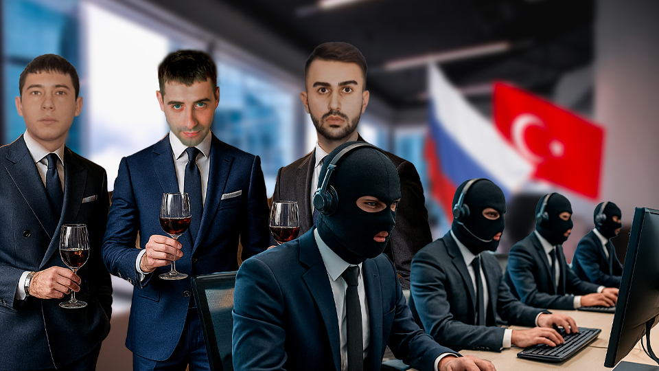 Градопольцев Артем колл-центр - Поклад СБУ - преступления без срока давности Градопольцев Артем стоит в деловом костюме в офисе